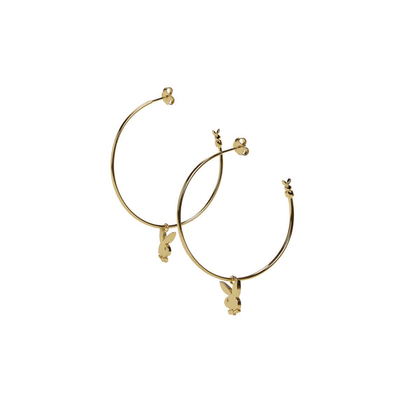 playboy Bunny Hoops Accessories - Jewelry Gold