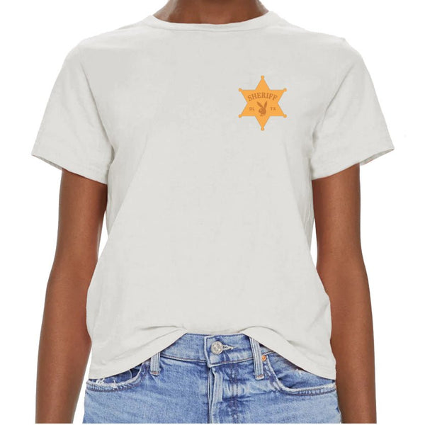 Playboy Bunny Sheriff Tee. Women's - T-Shirts White