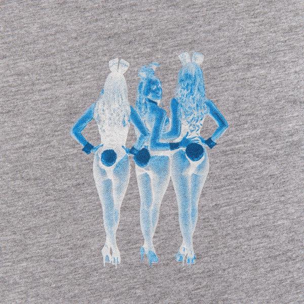 Playboy Playboy Bunny X-Ray Long Sleeve T-Shirt Men's - T-Shirts Grey