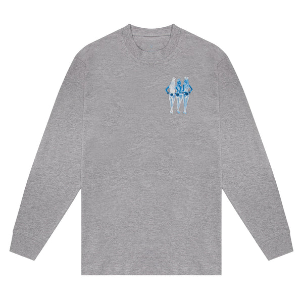 playboy Playboy Bunny X-Ray Long Sleeve T-Shirt Men's - T-Shirts Grey