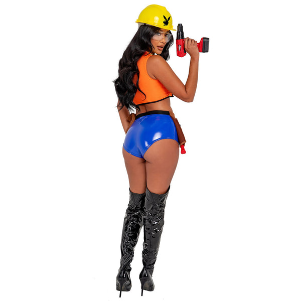 Playboy Playboy Construction Cutie Women's - Costume Orange/Yellow/Blue