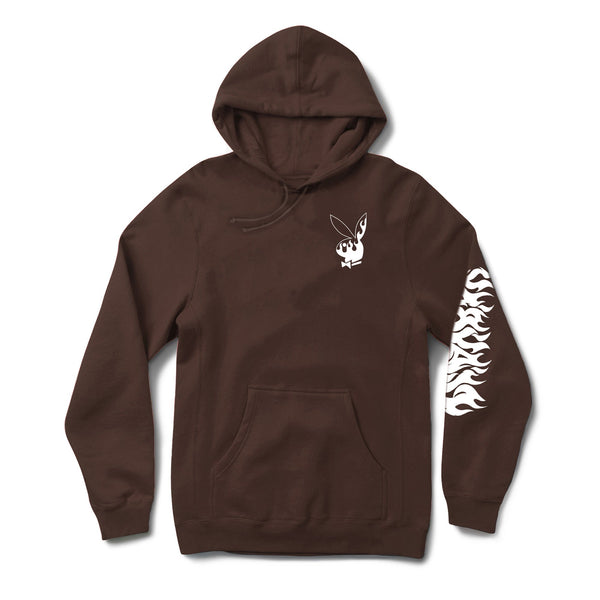 playboy Flames 2.0 Hoodie Men's - Hoodies Brown
