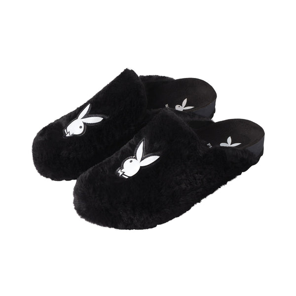 Playboy Fuzzy Slides Women's - Shoes White
