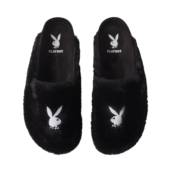 Playboy Fuzzy Slides Women's - Shoes White