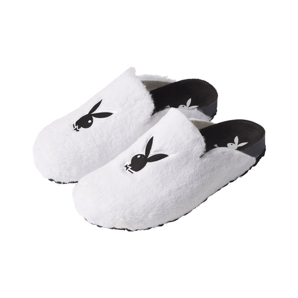 playboy Fuzzy Slides Women's - Shoes White