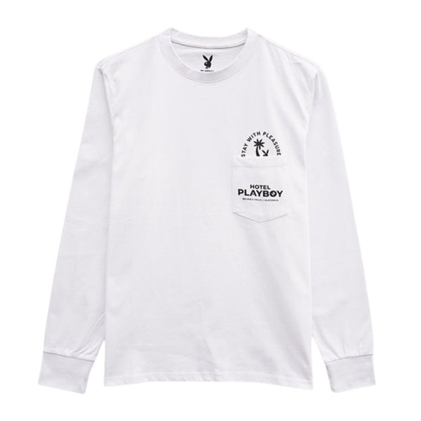 Playboy Hotel PB L/S Tee Men's - T-Shirts White