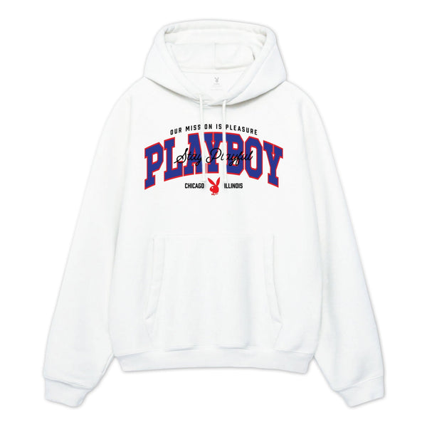 playboy Letterman Hoodie Men's - Hoodies White