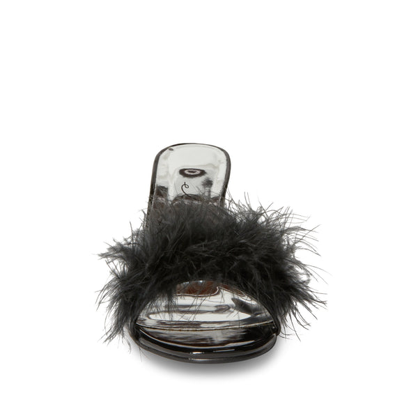 Playboy Maribou Slippers Black Women's - Shoes US 7