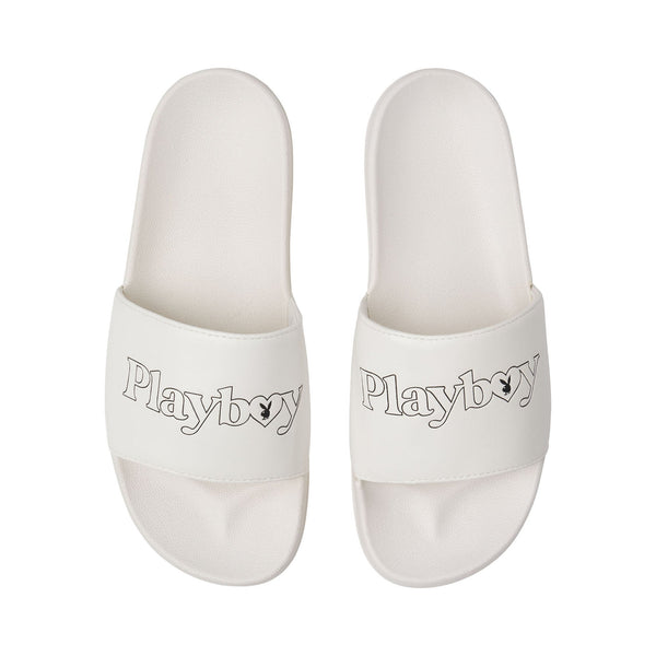 playboy Masthead Heart Slides Women's - Shoes White
