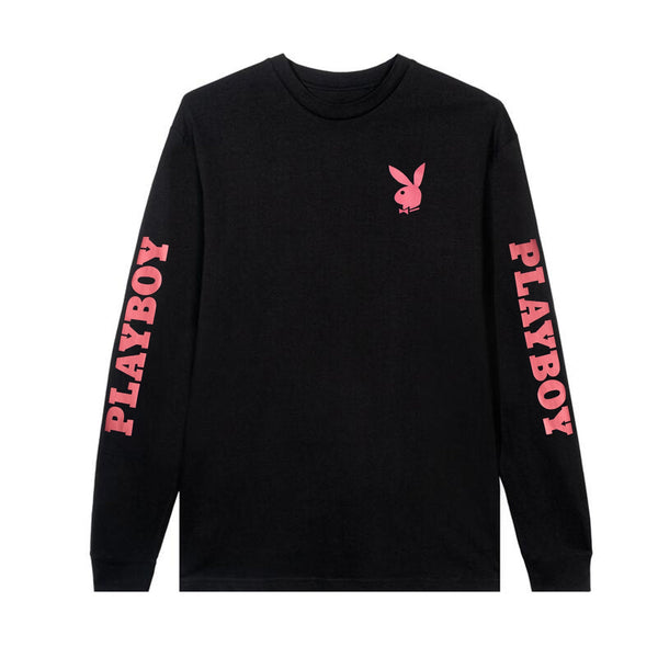 Playboy Playboy Masthead & Rabbit Head Long Sleeve T-Shirt Men's - T-Shirts White