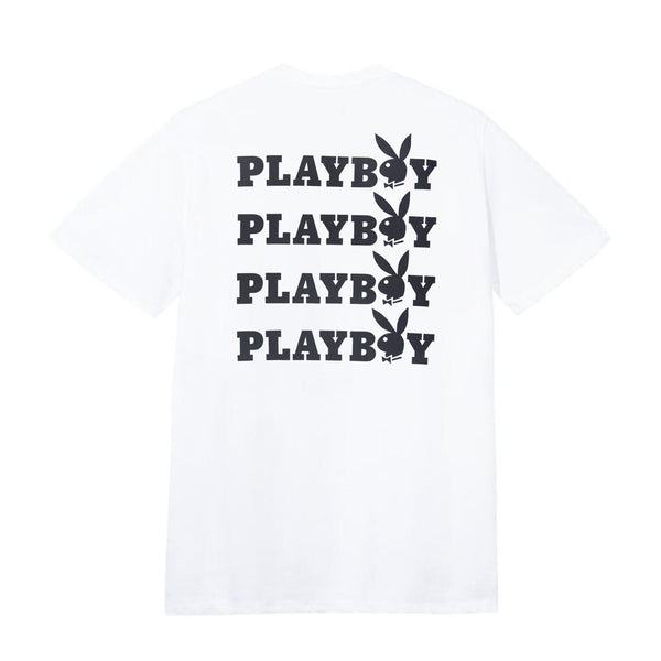 Playboy Playboy Masthead & Rabbit Head Tee - White Men's - T-Shirts XXLARGE