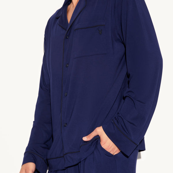 Playboy Men's Classic Sleep Set Men's - Pajamas Navy