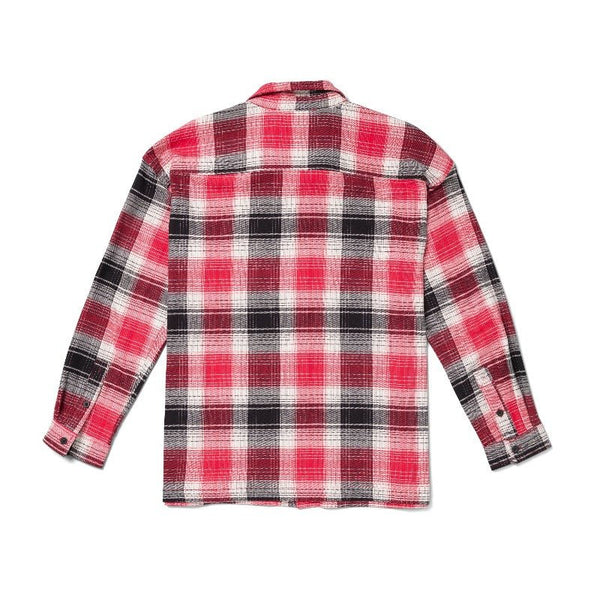 Playboy Men's Script Flannel Shirt Men's - Shirt Red