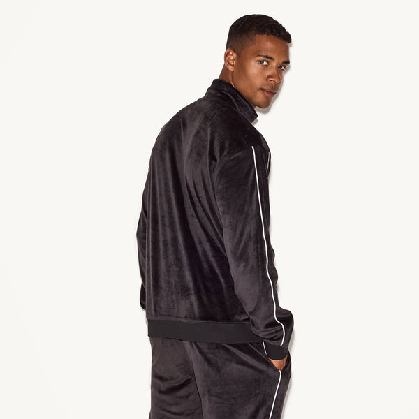 Playboy Men's Velour Jacket Men's - Jackets Navy