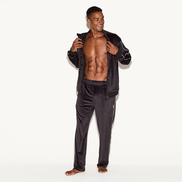 playboy Men's Velour Pant Men's - Pants Black