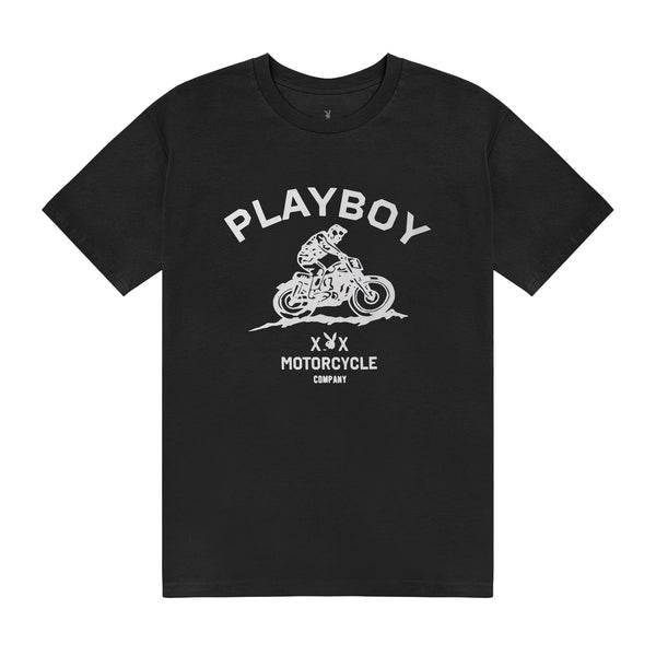 playboy Playboy Motorcycle Company T-Shirt Men's - T-Shirts Black