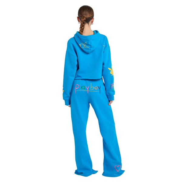 Playboy Multi Puff Print Pant Women's - Pants Blue