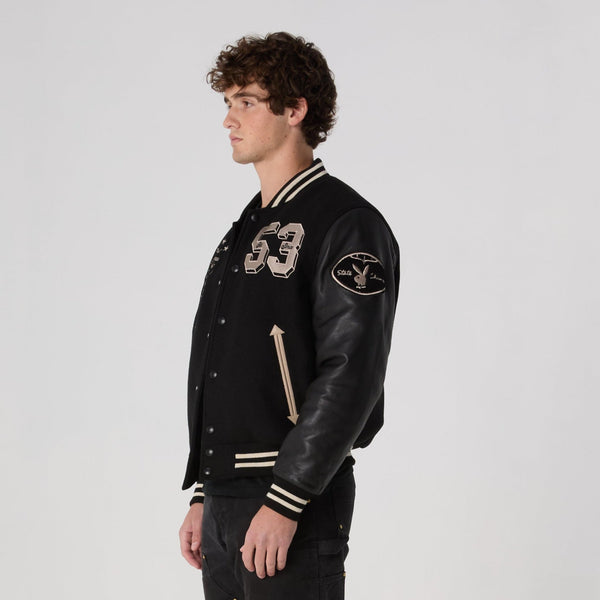 Playboy PB. 53 Premium Varsity Men's - Jackets Black