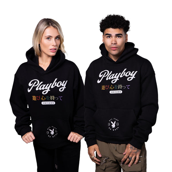 Playboy PB Chicago Hoodie Men's - Hoodies Black