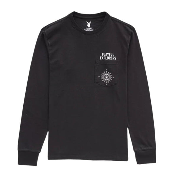 Playboy PB Compass L/S Tee Men's - T-Shirts White
