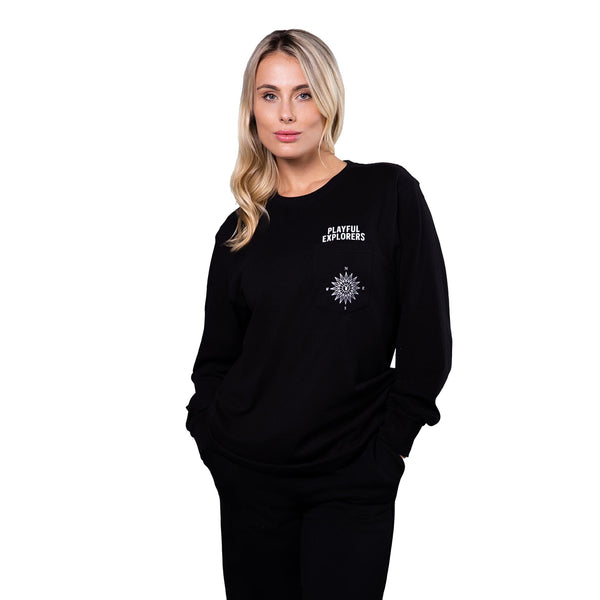 Playboy PB Compass L/S Tee Men's - T-Shirts White