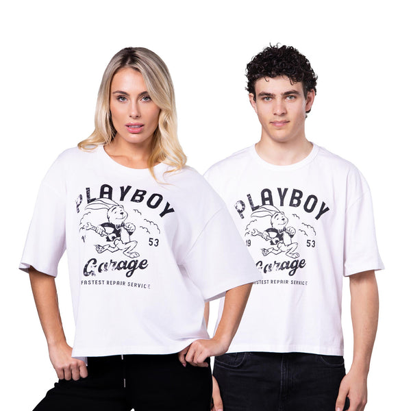 Playboy PB Repairs Boxy Tee Men's - T-Shirts White