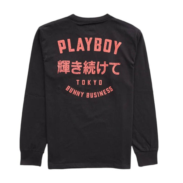 Playboy PB Tokyo L/S Tee Men's - T-Shirts Black