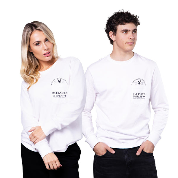 Playboy Play PB L/S Tee Men's - T-Shirts White