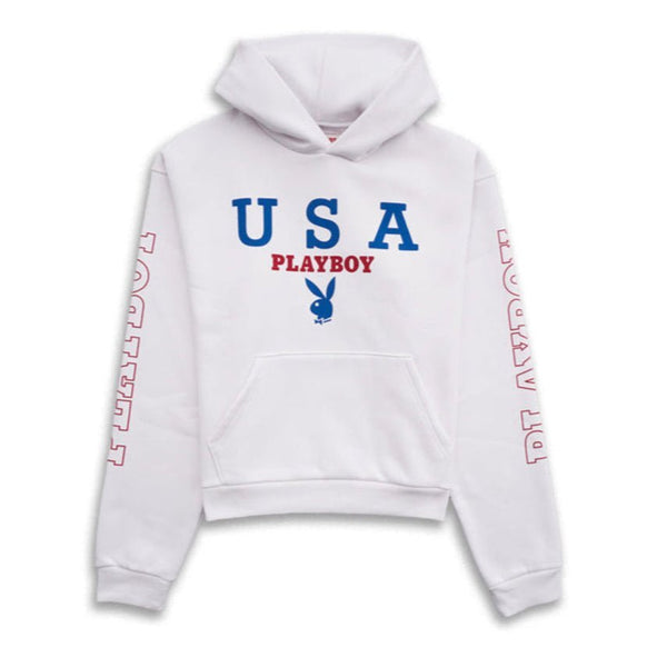 playboy Playboy USA Hoodie Men's - Hoodies White