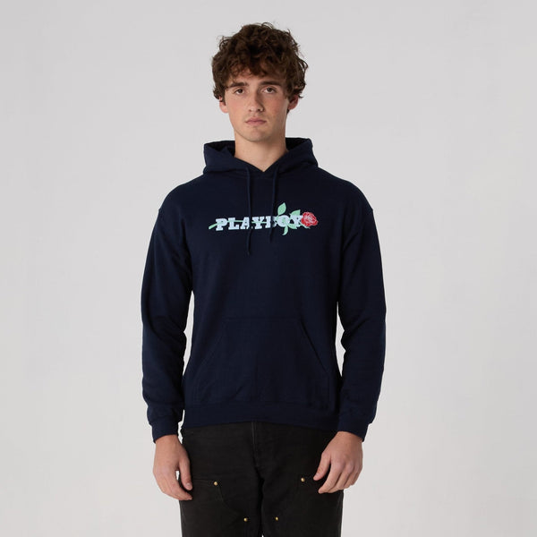 Playboy Rose Hoodie Men's - Hoodies Navy