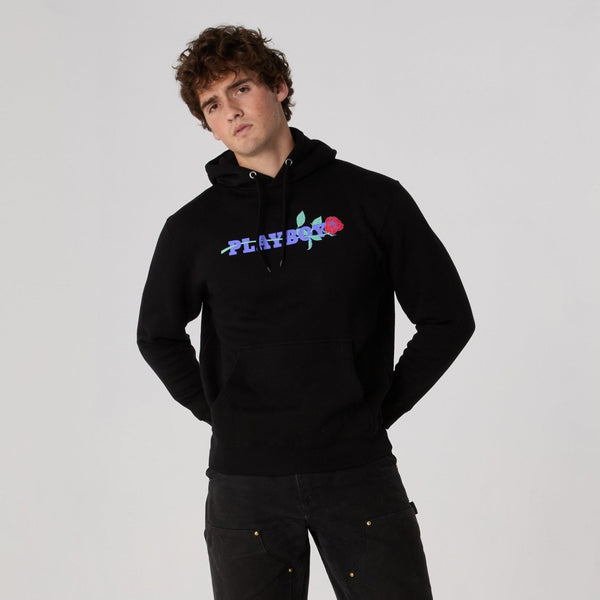 Playboy Rose Hoodie Men's - Hoodies Navy