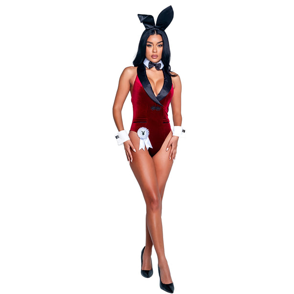 playboy Playboy Smoking Lounge Bunny Women's - Costume Burgundy