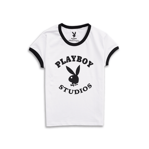 playboy Playboy Studios Ringer Tee Women's - Tees White
