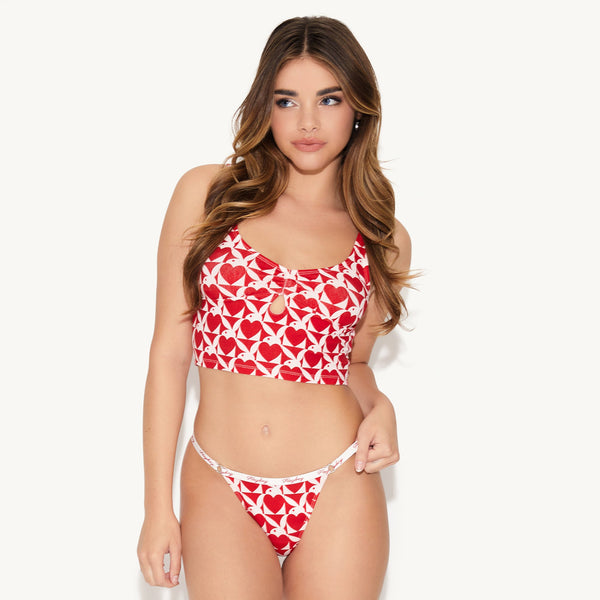 Playboy The Basics Keyhole Cami Women's - Tank Rose