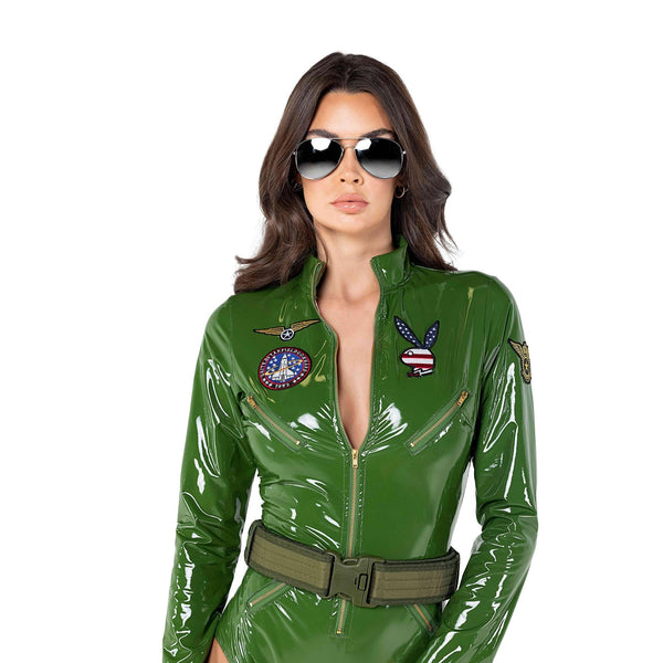 Playboy Playboy Top Pilot - 2pcs Set Roma Costumes Green