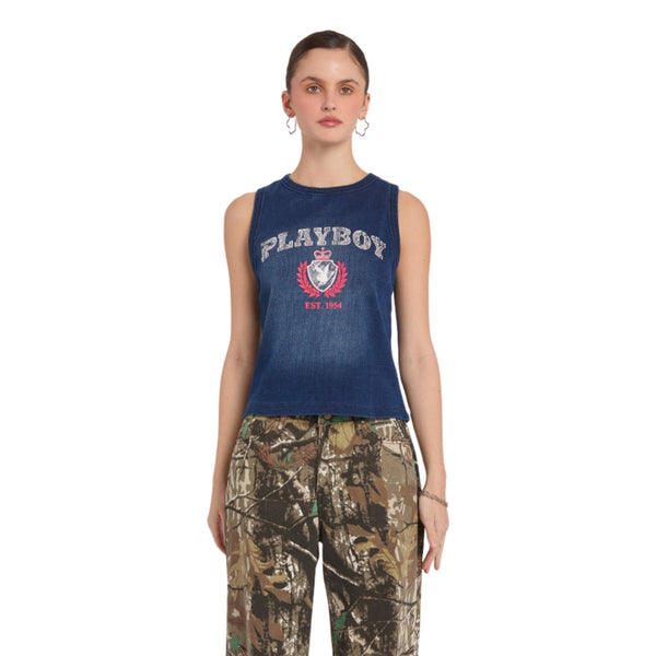 playboy Playboy Varsity Graphic Tank Women's - Tank Indigo