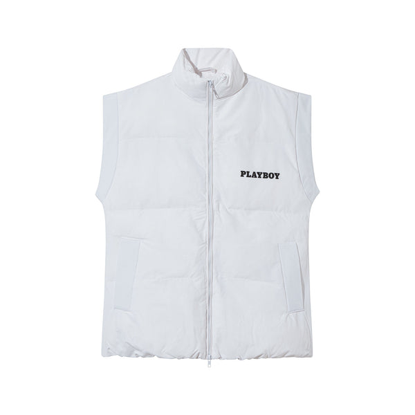 playboy Women's Puffer Vest Women's - Jackets White