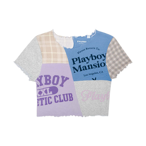 playboy Women's Splice Baby Tee Women's - Tops Multi