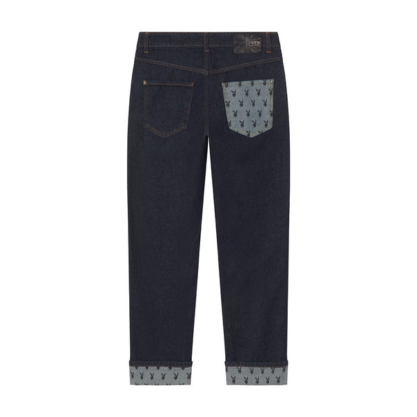 Playboy Playboy X John Richmond Denim Pants Men's - Denim Dark Blue