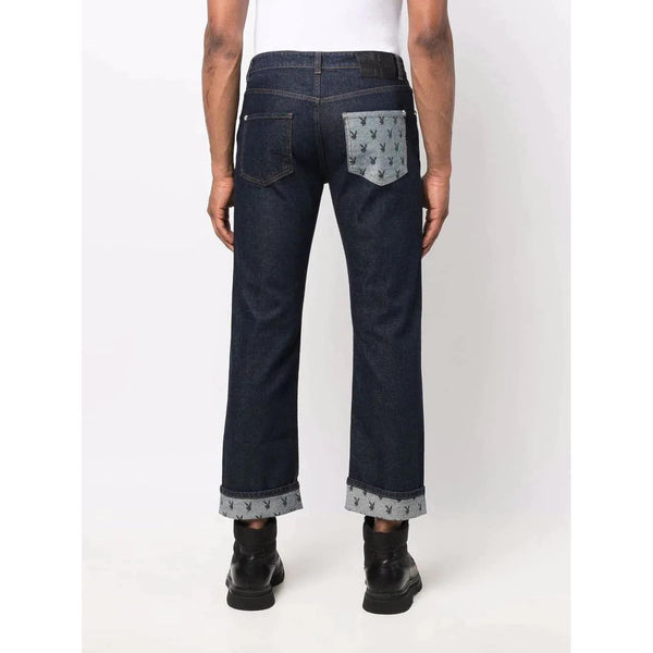 Playboy Playboy X John Richmond Denim Pants Men's - Denim Dark Blue