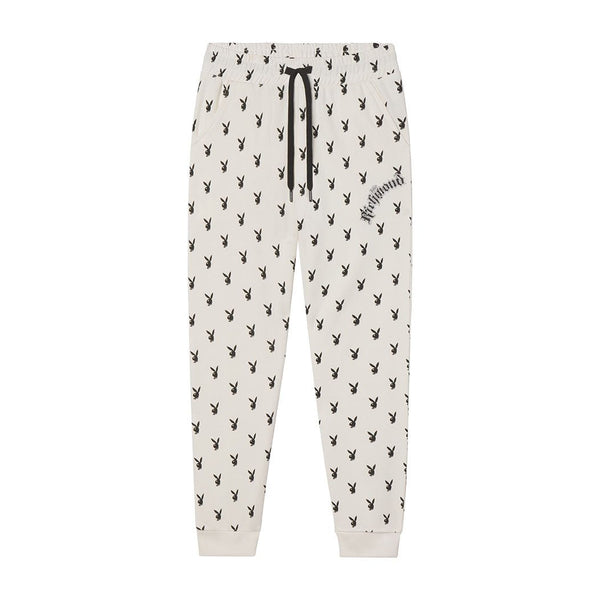 Playboy Playboy X John Richmond Repeating Rabbit Head Sweatpants Men's - Sweatpants Brown