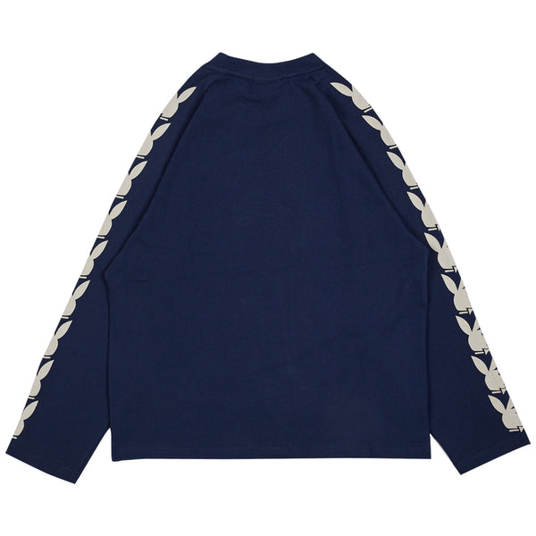 Playboy Playboy X Pleasures Rabbit Head Raglan Long Sleeve T-Shirt Men's - T-Shirts Black