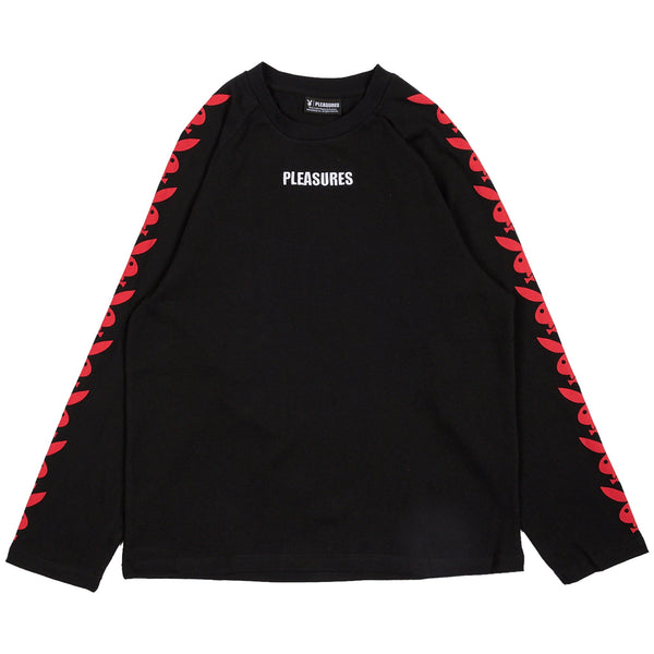 playboy Playboy x Pleasures Rabbit Head Raglan Long Sleeve T-Shirt Men's - T-Shirts Black