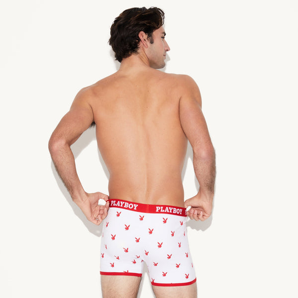 Playboy Rabbit Head Boxer Briefs Men's - Underwear Red