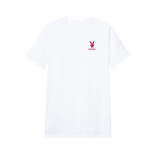 Playboy Rabbit Head Logo T-Shirt Men's - T-Shirts White With Black