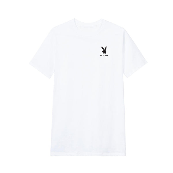 Playboy Rabbit Head Logo T-Shirt Men's - T-Shirts White With Black