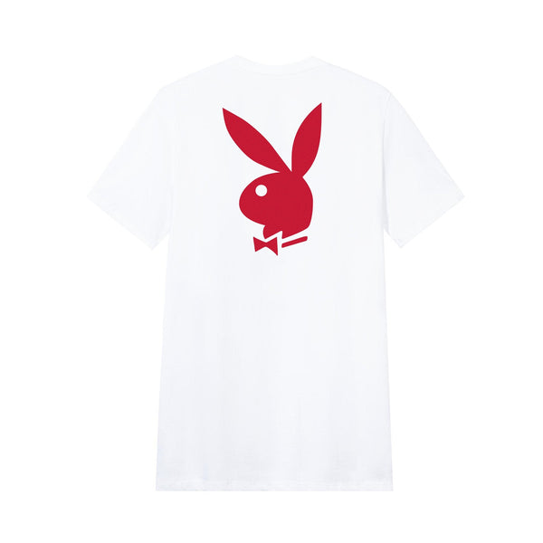 playboy Rabbit Head Logo T-Shirt Men's - T-Shirts White with Black
