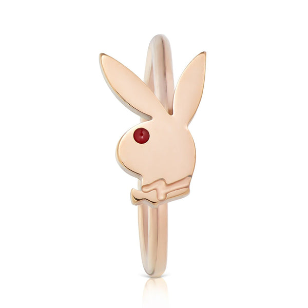 Playboy Rabbit Head Nose Ring Accessories - Jewelry Gold