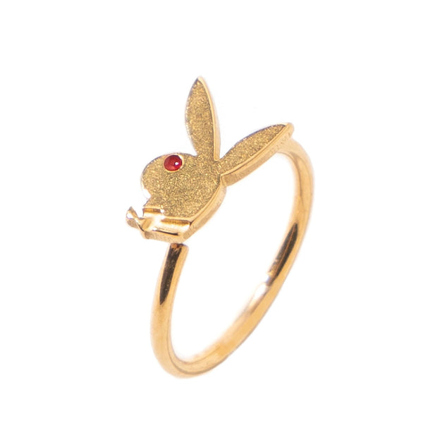 Playboy Rabbit Head Nose Ring Accessories - Jewelry Gold