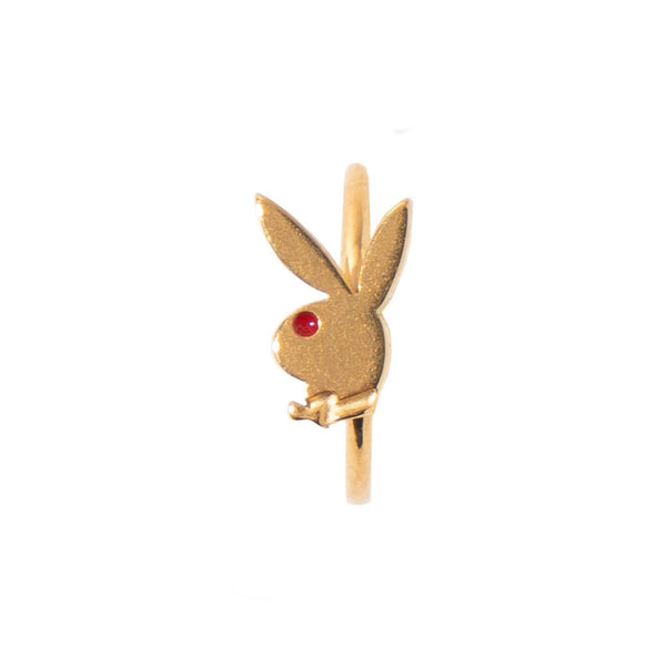 playboy Rabbit Head Nose Ring Accessories - Jewelry Gold